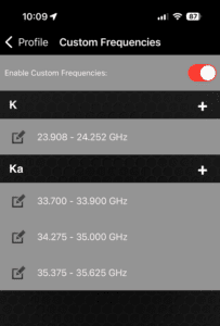 V1connection Custom Frequencies