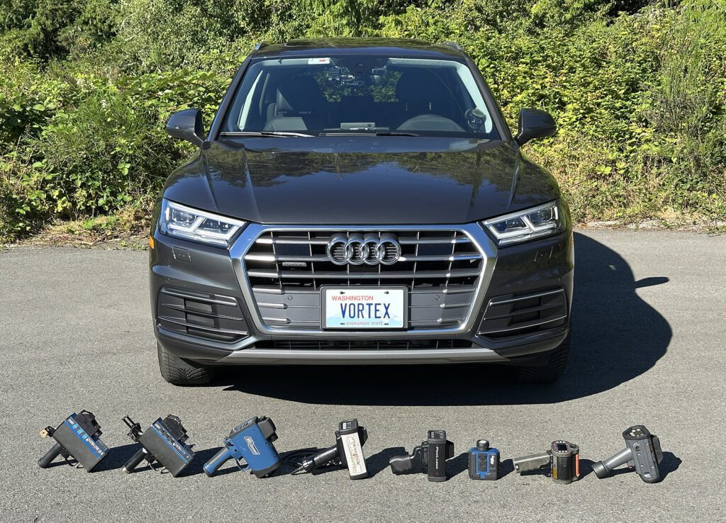 Audi Q5 with lidar guns