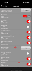 V1 Gen2 updated settings