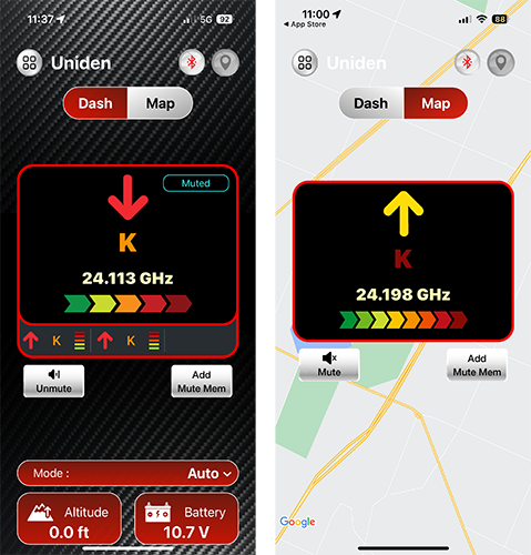 RTach radar alert display